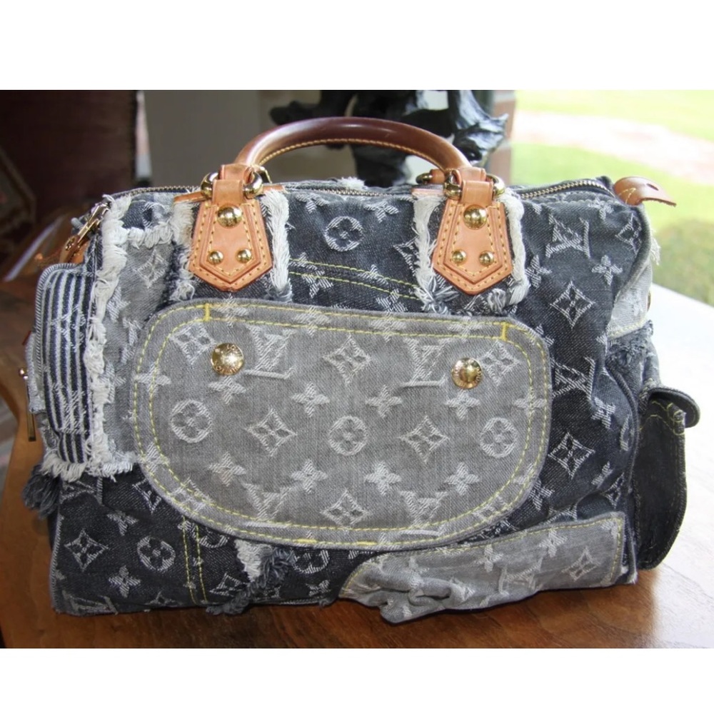 Authentic Louis Vuitton limited edition denim patchwork speedy - Picture 2 of 12